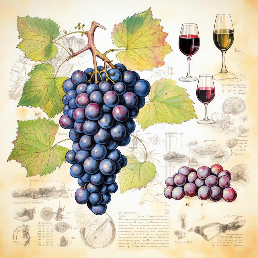 Ведущий сорт винограда - иллюстарация
