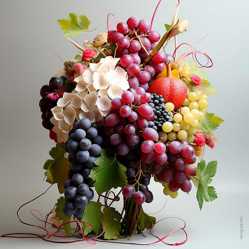 Букетные сорта винограда - иллюстарация