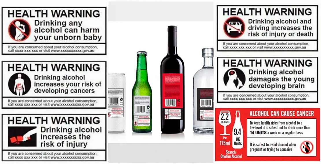 предупреждение на этикетке вино Ирландия